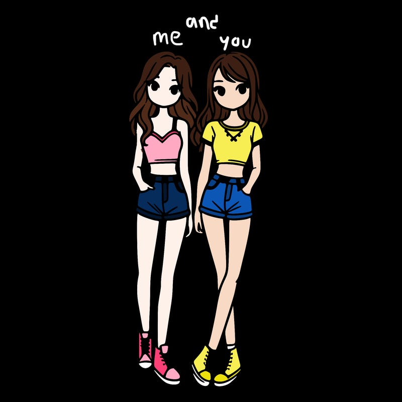 a group of girls wearing crop tops and shorts