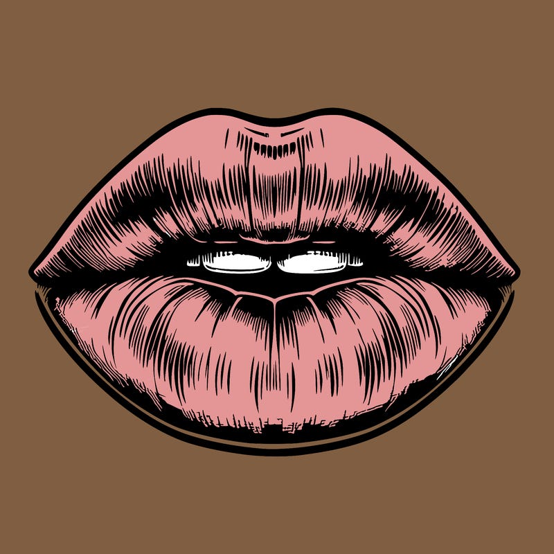 realistic mouth with lips