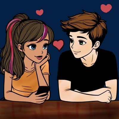 realistic girl and boy dating