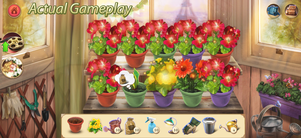 Secrets of Paris Hidden Object - Flower balcony quest mini game gameplay in Secrets of Paris