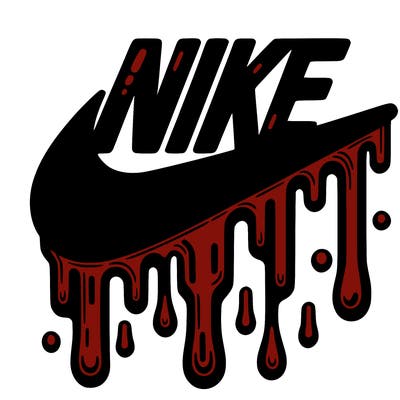 dripping nike logo