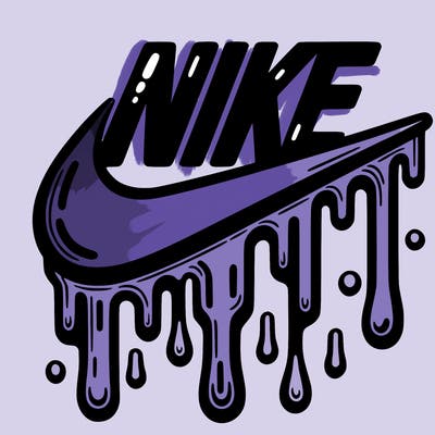 dripping nike logo