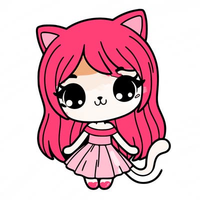 cat in human form (girl)