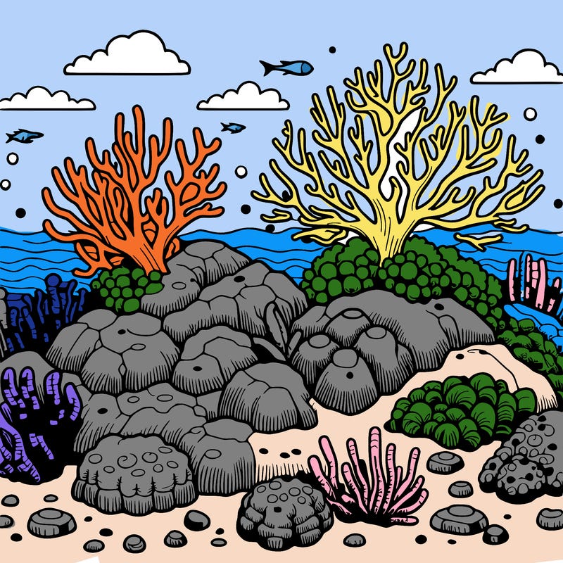 realistic coral reef