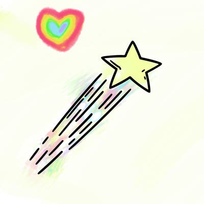 a shooting star in the sky