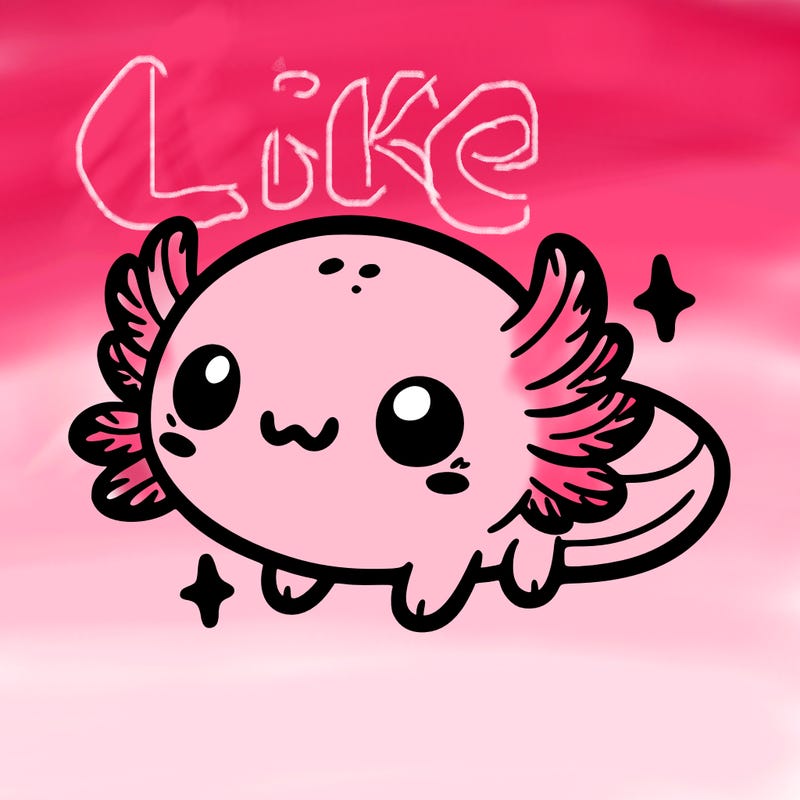 cute easy baby axolotl