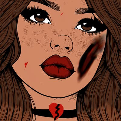 really realistic girl with lips