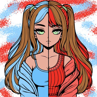 realistic girl split