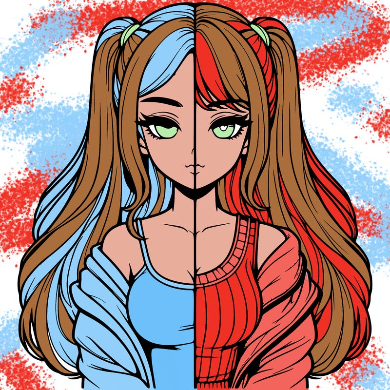 realistic girl split