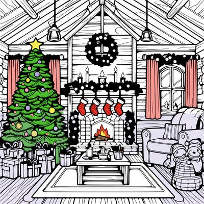 christmas house interior