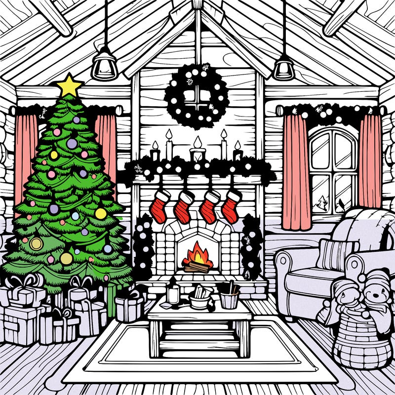 christmas house interior