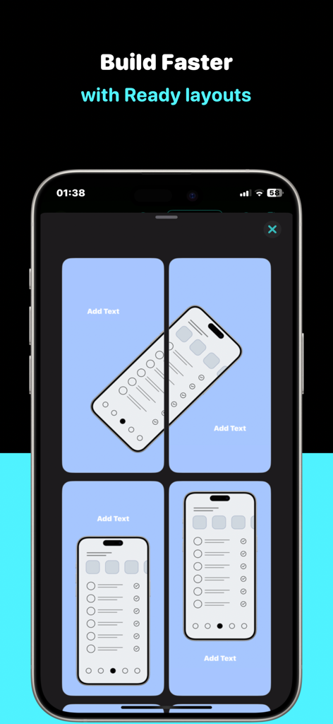 StoreView: App Screenshot Tool - Interfaz que muestra plantillas de capturas de pantalla listas para usar para desarrolladores de apps