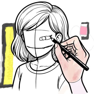 drawing a realistic person