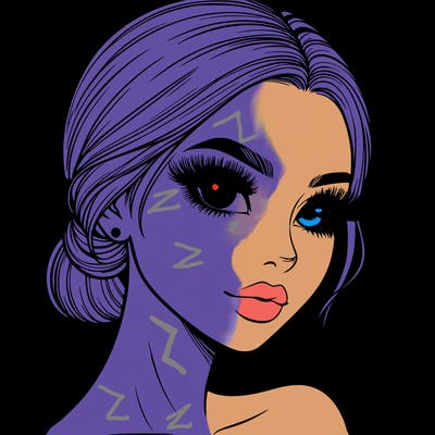 realistic girl with lashes