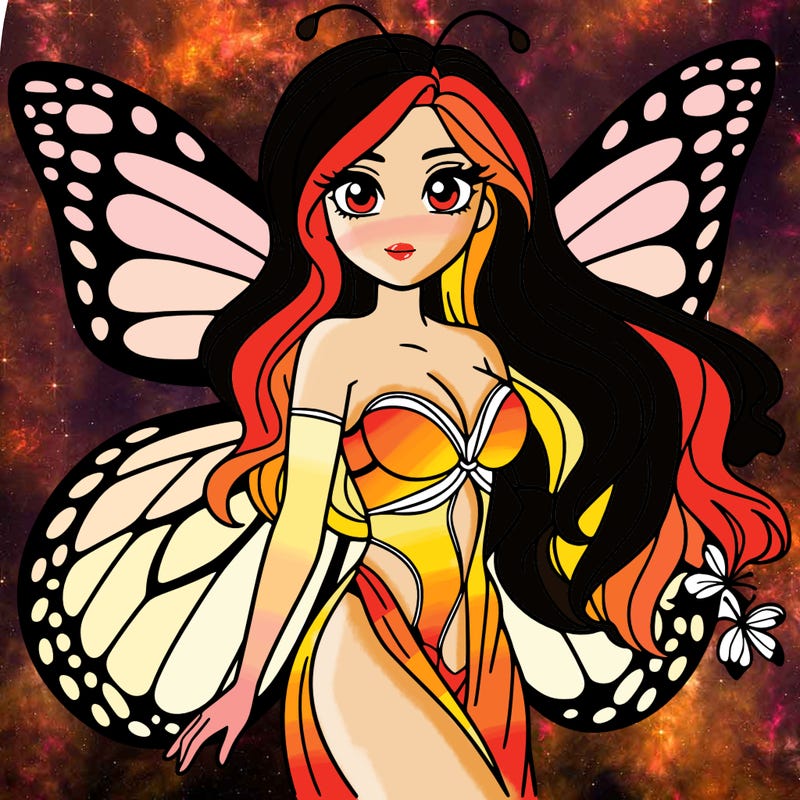 butterfly woman