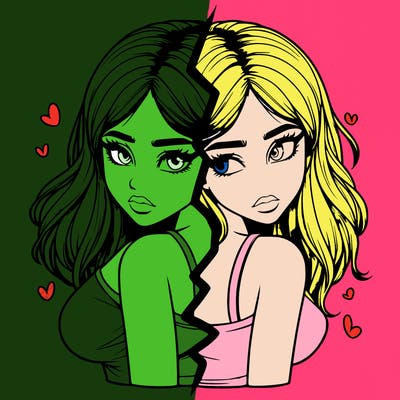 realistic girl split