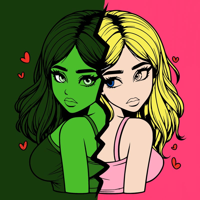 realistic girl split