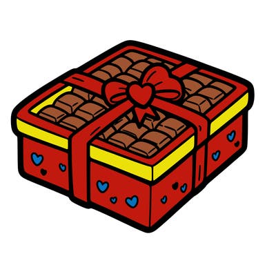 a box of chocolate for valentines day
