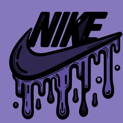 dripping nike logo