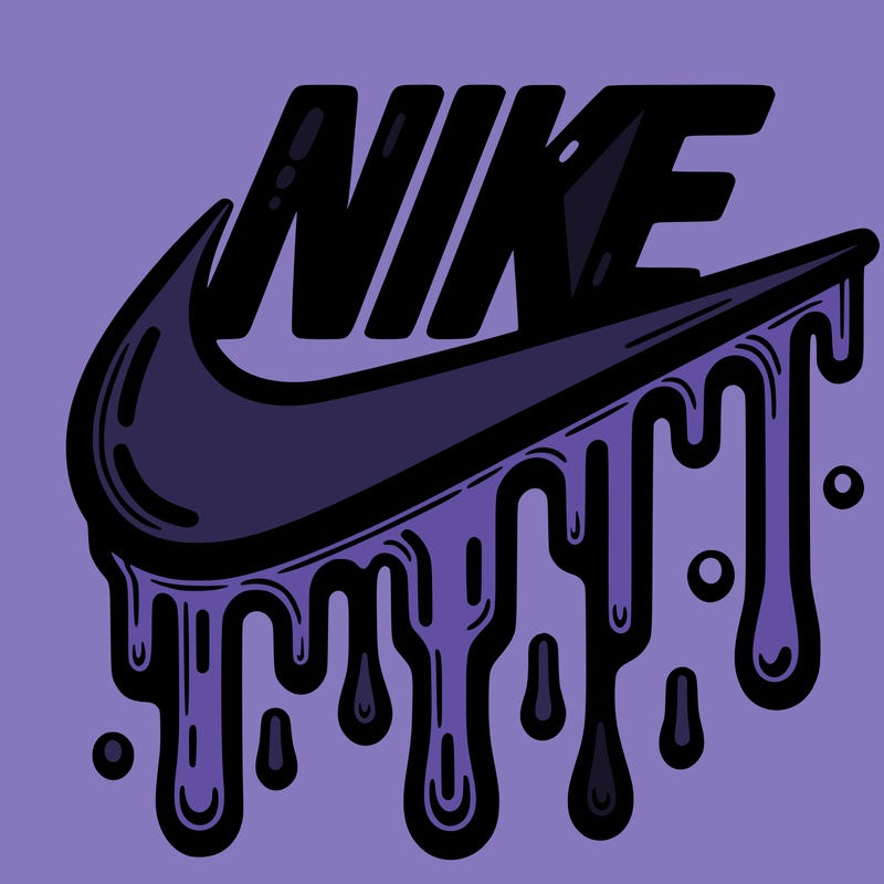 dripping nike logo