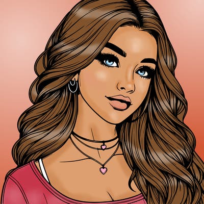 detailed realistic girl