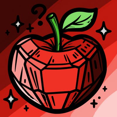 very shiny crystal apple