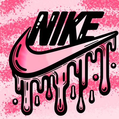 dripping nike logo
