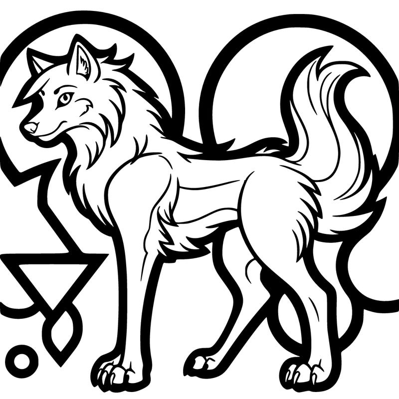 wolf therian symbol