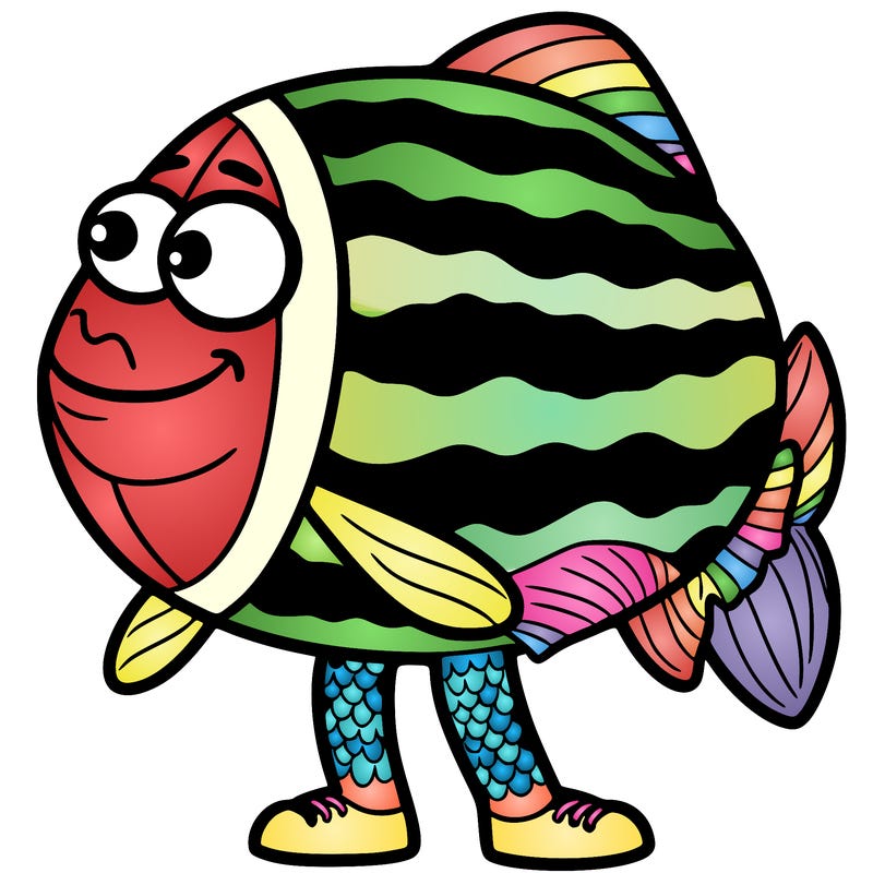 watermelon fish man