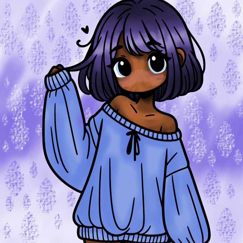girl in baggy sweater hanging off her shoulder