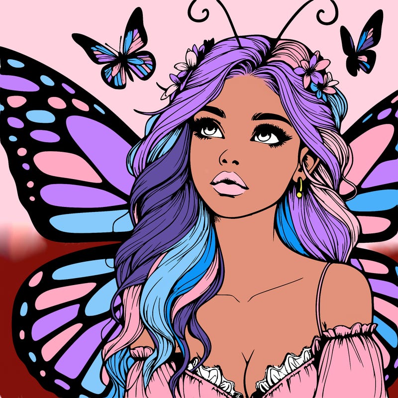butterfly fairy realistic girl