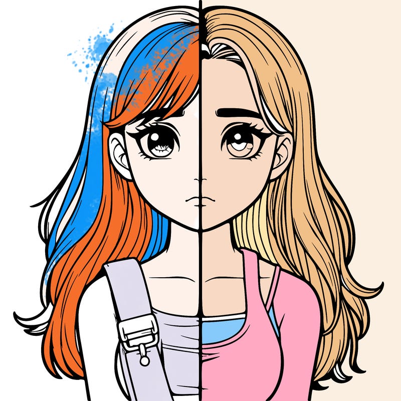 realistic girl split