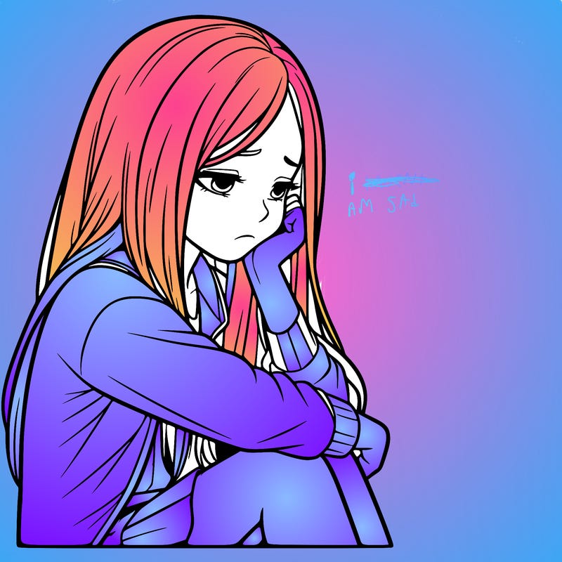 a realistic girl with depression