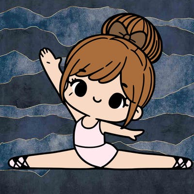 a girl doing a split