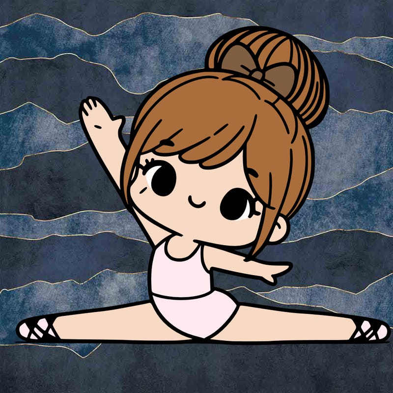 a girl doing a split