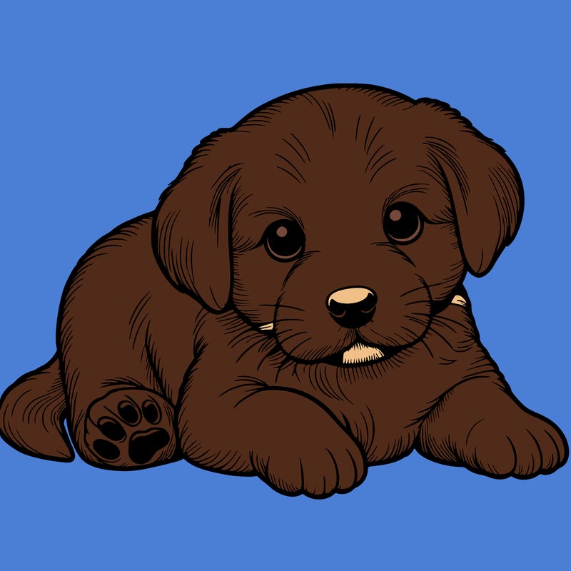 a cute realistic puppy