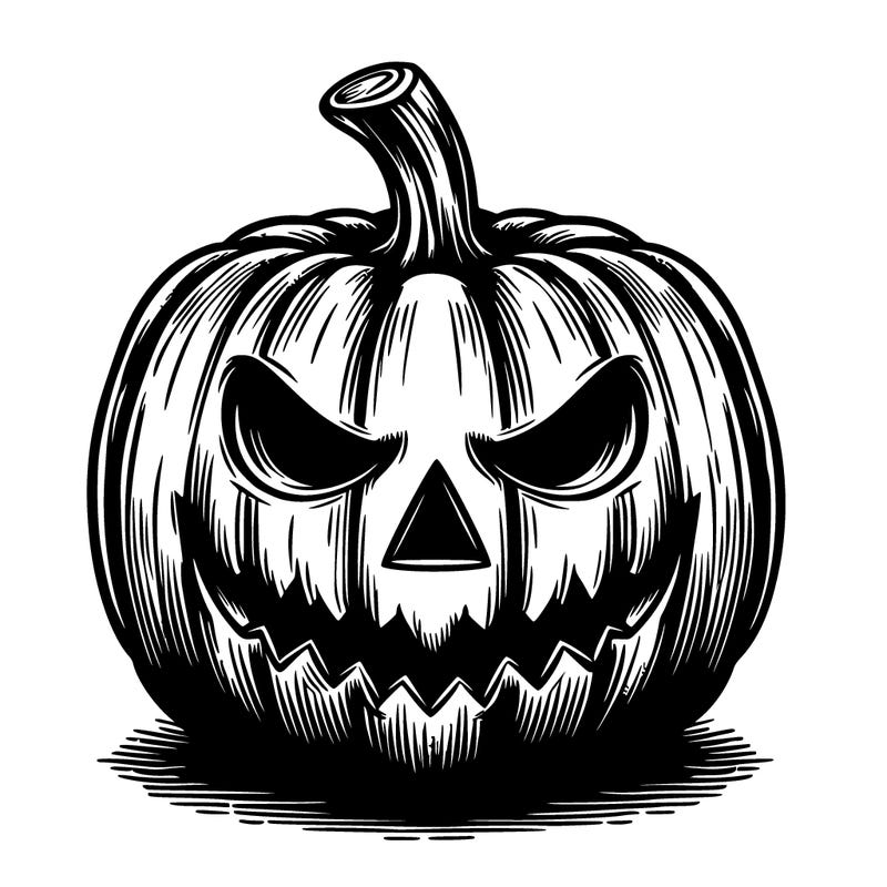 realistic scary halloween pumpkin