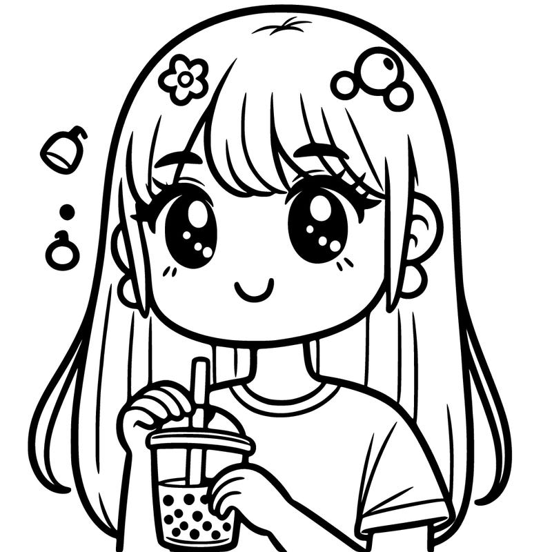 girl drinking boba