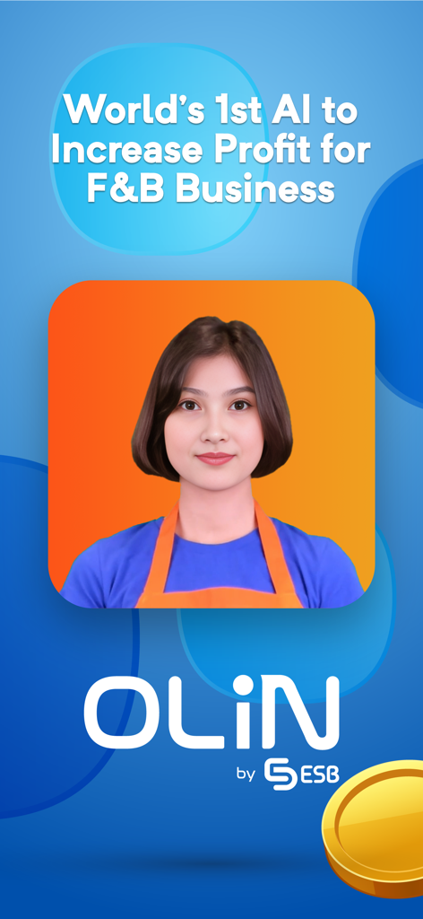 OLIN by ESB - Introductory screen for OLIN by ESB AI assistant for food and beverage business profit growth