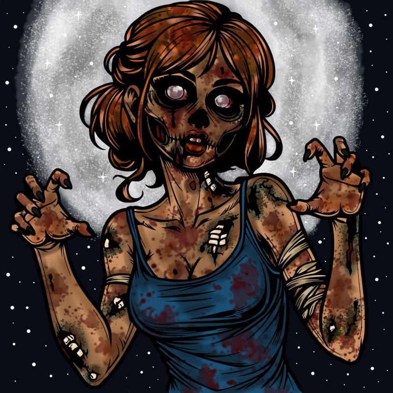 realistic zombie girl
