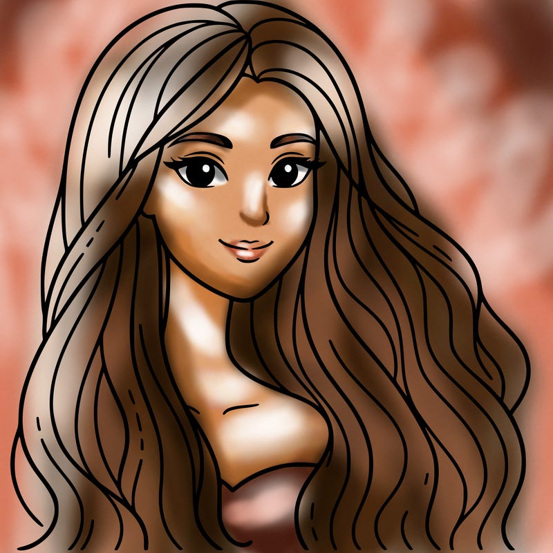 woman with long hair