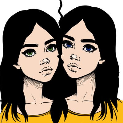 realistic girl split