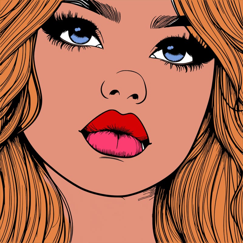 really realistic girl with lips