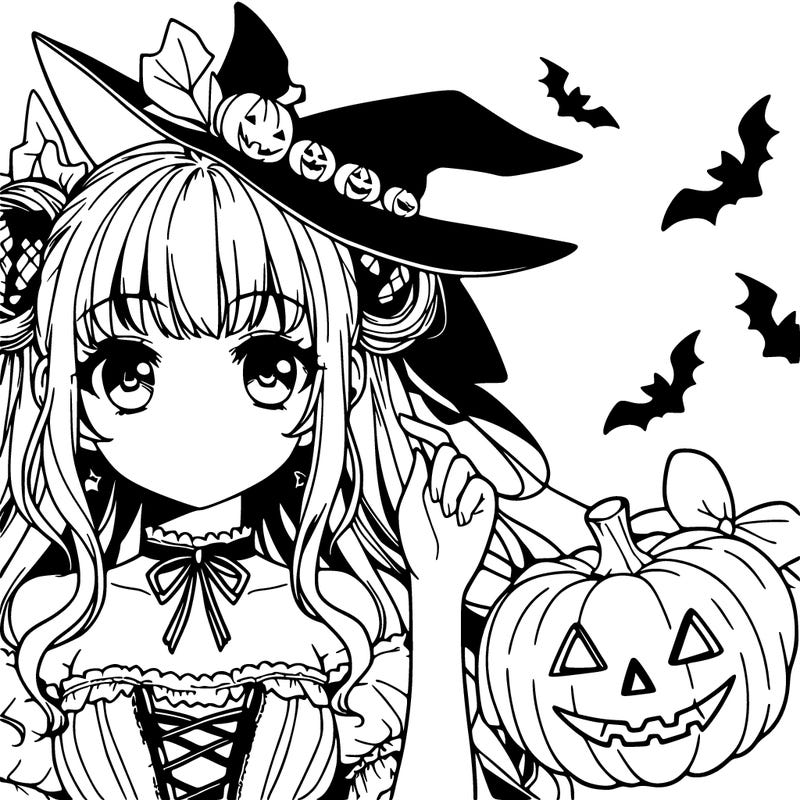 halloween anime girl