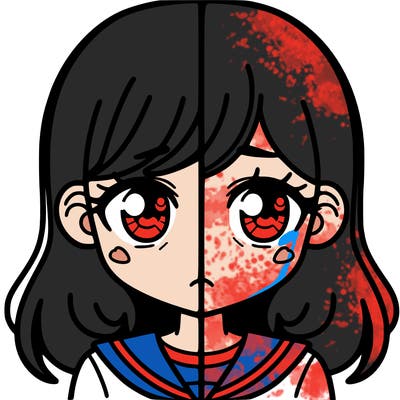 a split of a girl