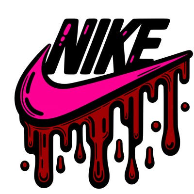 dripping nike logo