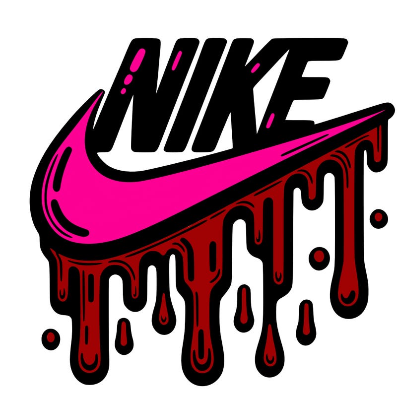 dripping nike logo