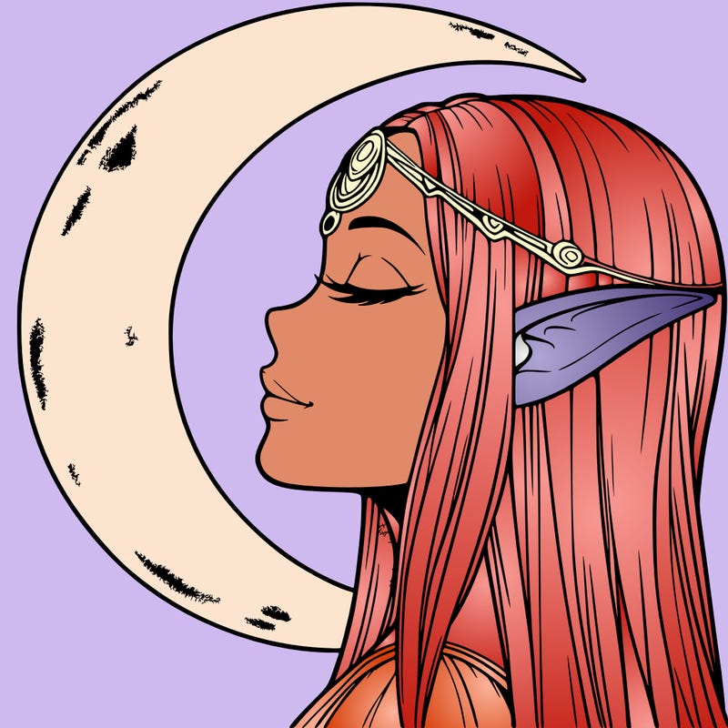 a realistic moon elf