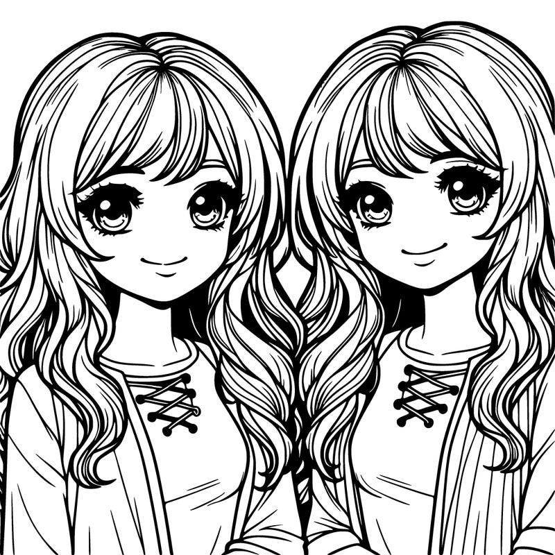 realistic twin girls