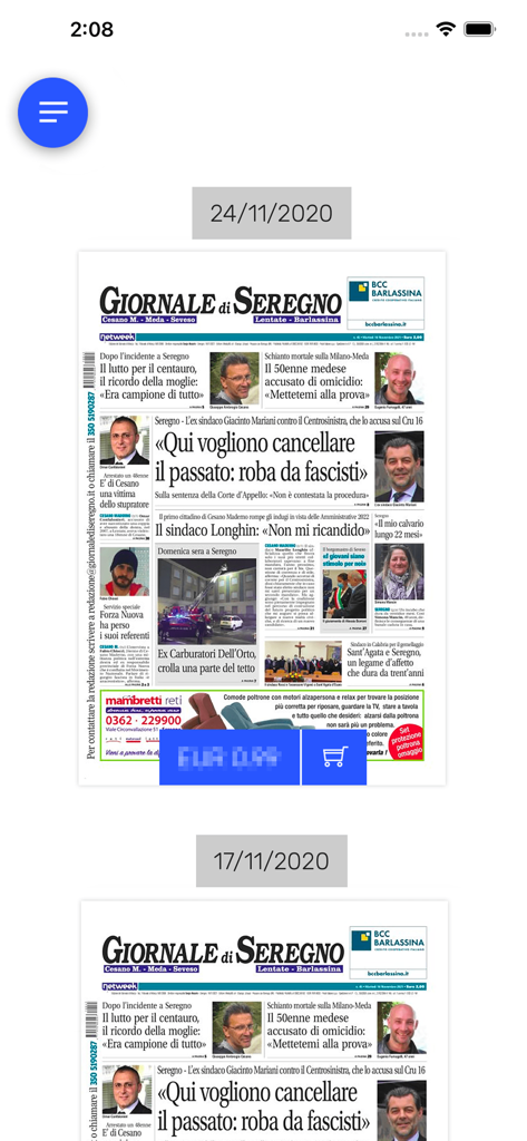 Il Giornale di Seregno - Digital newspaper archive of Il Giornale di Seregno showing weekly editions from November 2020